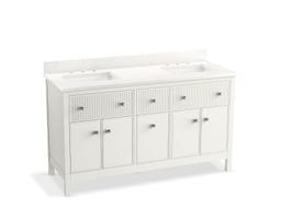 MalinE by Studio McGee 60'' bathroom vanity cabinet with sinks and quartz top - image 1