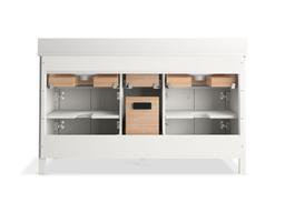 MalinE by Studio McGee 60'' bathroom vanity cabinet with sinks and quartz top - image 12