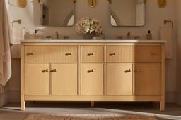 MalinE by Studio McGee 72'' bathroom vanity cabinet with sinks and quartz top - image 12