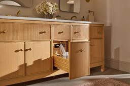 MalinE by Studio McGee 72'' bathroom vanity cabinet with sinks and quartz top - image 8