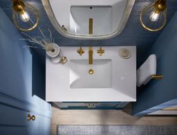 36'' bathroom vanity cabinet with sink and quartz top - image 28