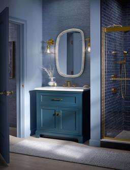 36'' bathroom vanity cabinet with sink and quartz top - image 26