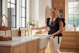 EdalynE by Studio McGee Two-hole bridge kitchen sink faucet with side sprayer - image 8