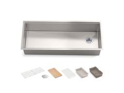 Kohler Strive Kitchen Sink | 44" | Undermount | Single-Bowl | Workstation - Stainless Steel - image 4