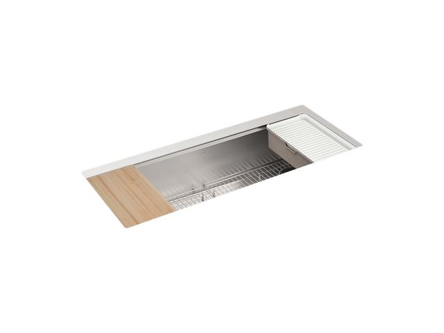 Kohler Strive Kitchen Sink | 44" | Undermount | Single-Bowl | Workstation - Stainless Steel