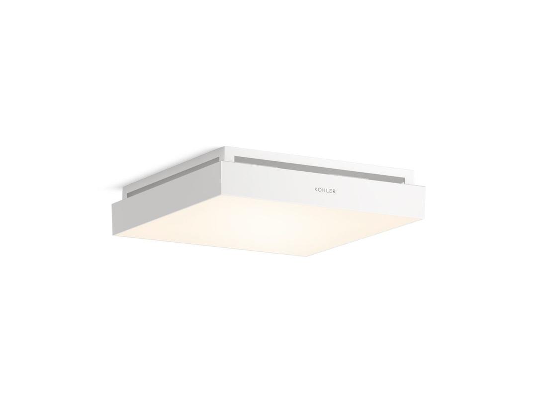 AtmoE 13-7/8'' x 13-7/8'' bathroom exhaust fan with light by Kohler