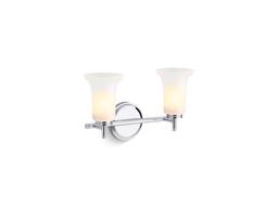 Bellera Two-light sconce with frosted shades - image 1