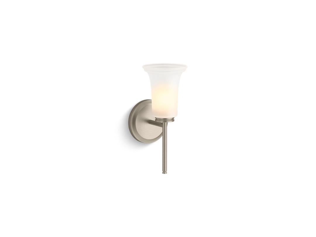 Bellera One-light sconce with frosted shade by Kohler