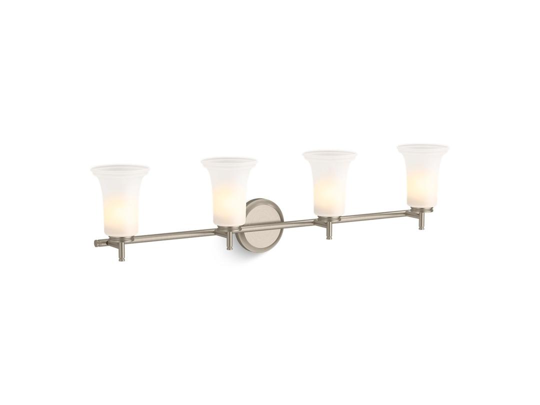 Bellera Four-light sconce with frosted shades by Kohler