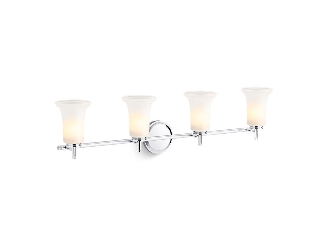 Bellera Four-light sconce with frosted shades by Kohler