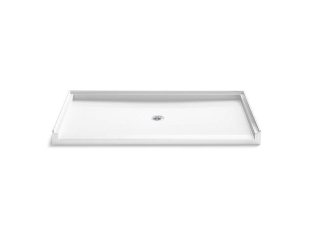 66'' x 34'' alcove shower base, center drain