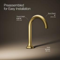 Occasion Bathroom sink faucet spout with Cane design, 1.2 gpm - image 20