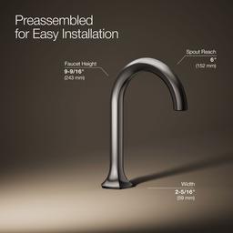 Occasion Bathroom sink faucet spout with Cane design, 1.2 gpm - image 25