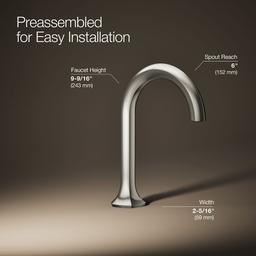 Occasion Bathroom sink faucet spout with Cane design, 1.2 gpm - image 23