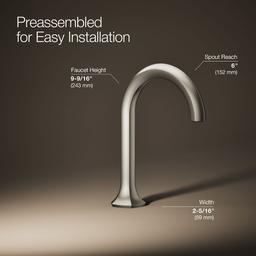 Occasion Bathroom sink faucet spout with Cane design, 1.2 gpm - image 22