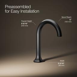 Occasion Bathroom sink faucet spout with Cane design, 1.2 gpm - image 21