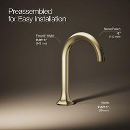 Occasion Bathroom sink faucet spout with Cane design, 1.2 gpm - image 26