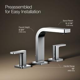 Parallel Widespread bathroom sink faucet, 0.5 gpm - image 18
