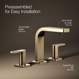 Parallel Widespread bathroom sink faucet, 0.5 gpm - image 24