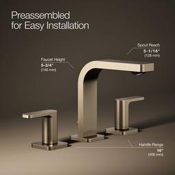 Parallel Widespread bathroom sink faucet, 0.5 gpm - image 22