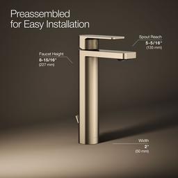 Parallel Tall single-handle bathroom sink faucet, 0.5 gpm - image 22