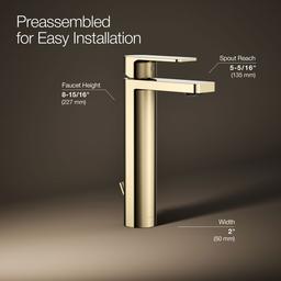 Parallel Tall single-handle bathroom sink faucet, 0.5 gpm - image 24