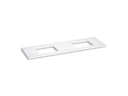 Silestone 73'' quartz vanity top with two rectangular cutouts - image 1