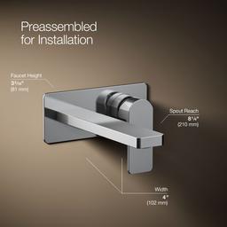 Parallel Wall-mount single-handle bathroom sink faucet, 1.2 gpm - image 19