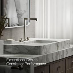 Components Bathroom sink faucet spout with Row design, 1.2 gpm - image 31