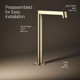 Components Bathroom sink faucet spout with Row design, 1.2 gpm - image 26