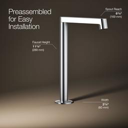 Components Bathroom sink faucet spout with Row design, 1.2 gpm - image 19