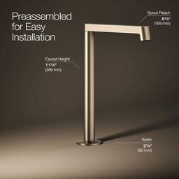 Components Bathroom sink faucet spout with Row design, 1.2 gpm - image 24