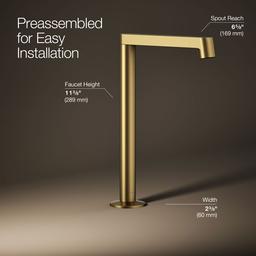 Components Bathroom sink faucet spout with Row design, 1.2 gpm - image 22