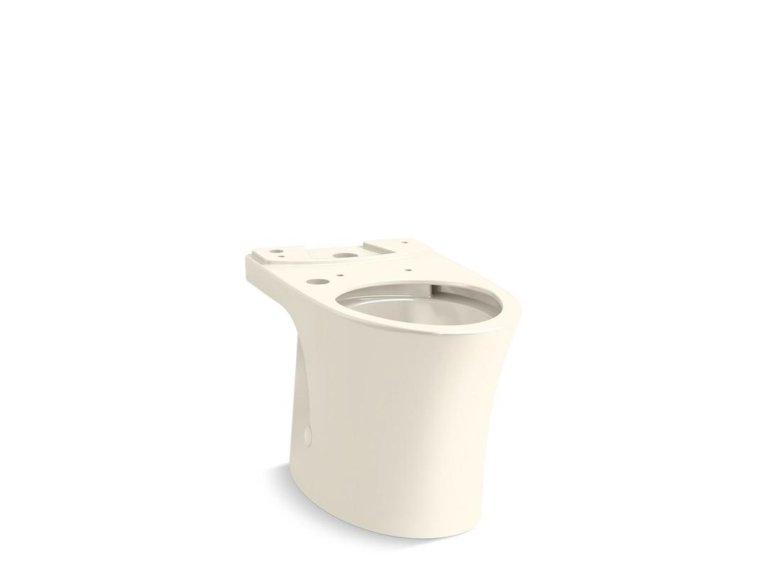 Elongated toilet bowl with skirted trapway - Biscuit by Kohler