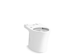 Elongated toilet bowl with skirted trapway - White - image 1