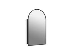 Verdera 20'' X 34'' Arched Framed Medicine Cabinet Left-Hinged - Matte Black - image 1