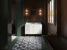 48'' bathroom vanity cabinet with sink and quartz top - image 16