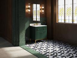 30'' bathroom vanity cabinet with sink and quartz top - image 17