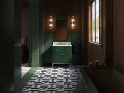 30'' bathroom vanity cabinet with sink and quartz top - image 18