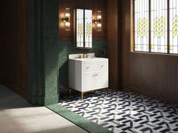 30'' bathroom vanity cabinet with sink and quartz top - image 16