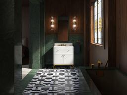 30'' bathroom vanity cabinet with sink and quartz top - image 15