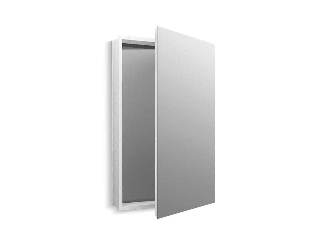 Catalan 24-1/8'' W x 36-1/8'' H aluminum single-door medicine cabinet with 170 degree hinge by Kohler