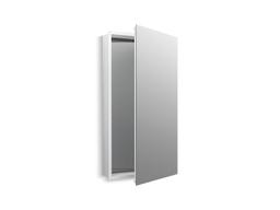 Catalan 20-1/8'' W x 36-1/8'' H aluminum single-door medicine cabinet with 170 degree hinge - image 1
