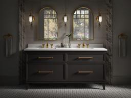 Silestone 73'' quartz vanity top with two rectangular cutouts - image 8