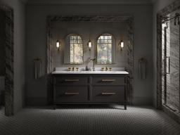 Silestone 73'' quartz vanity top with two rectangular cutouts - image 3