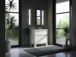 30'' bathroom vanity cabinet with sink and quartz top - image 16
