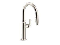 Touchless pull-down kitchen sink faucet with three-function sprayhead - image 3