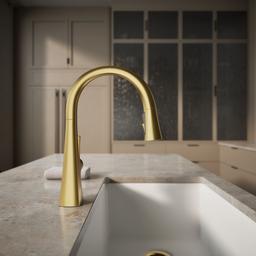 Graze Pull-down kitchen sink faucet with three-function sprayhead - image 9