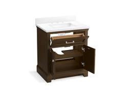 30'' bathroom vanity cabinet with sink and quartz top - image 16