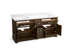 CharlemontE 72'' bathroom vanity cabinet with sinks and quartz top - image 15